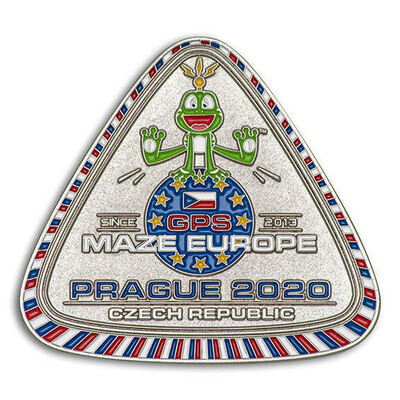 GPS MAZE Europe 2020 geocoin - Nickel Edition - 1
