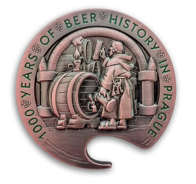 1000 Years Of Beer History In Prague - Meet & Greet Event Geocoin - Antique Copper - 1