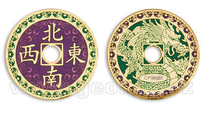 Chinese Dragon geocoin - zlato