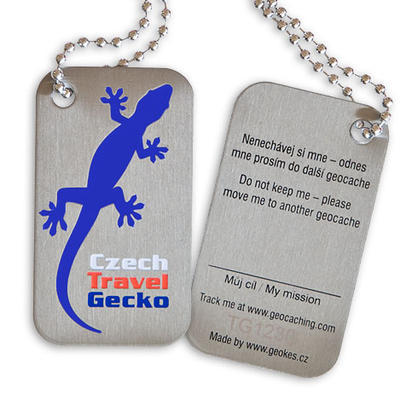 Czech Travel Gecko tag - modrá
