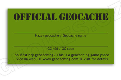 Samolepka Official Geocache