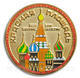 Red Square Moscow Russia Geocoin - gold - 1/4