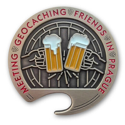 1000 Years Of Beer History In Prague - Meet & Greet Event Geocoin - Antique Gold - 2