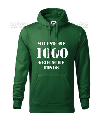 Mikina - Milestone Geocache Finds s vaším počtem - 2